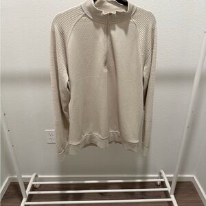 Lululemon Cream Textured Quarter-Zip Pullover